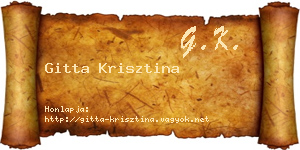 Gitta Krisztina névjegykártya