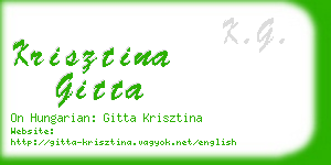 krisztina gitta business card